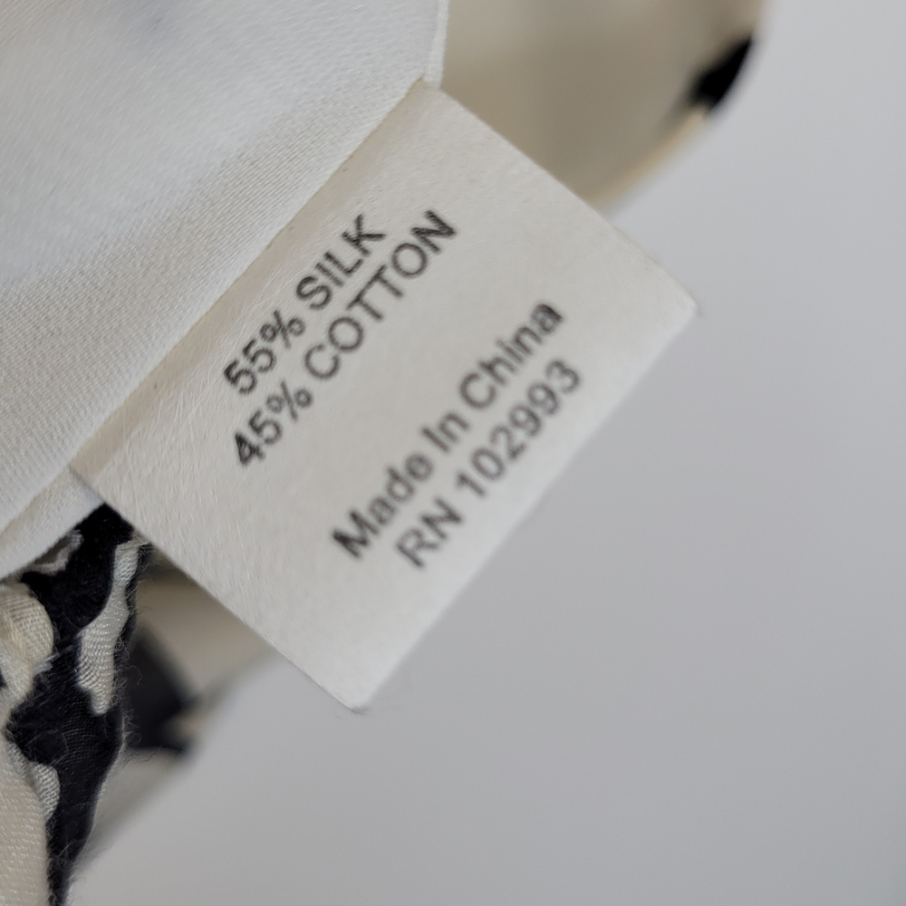 Anthropologie Black and Cream Sleeveless Plunge Gown - Picture 7 of 8